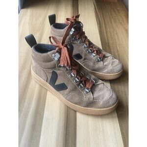 Veja Roraima Suede High Top Gum Sole Shoes Brown Womens US 6 Gorpcore